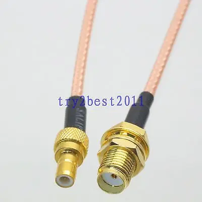 

DHL/EMS 50 Sets RG316 SMB plug pin to SMA jack pin bulkhead Straight Jumper pigtail Cable 6inch -C1