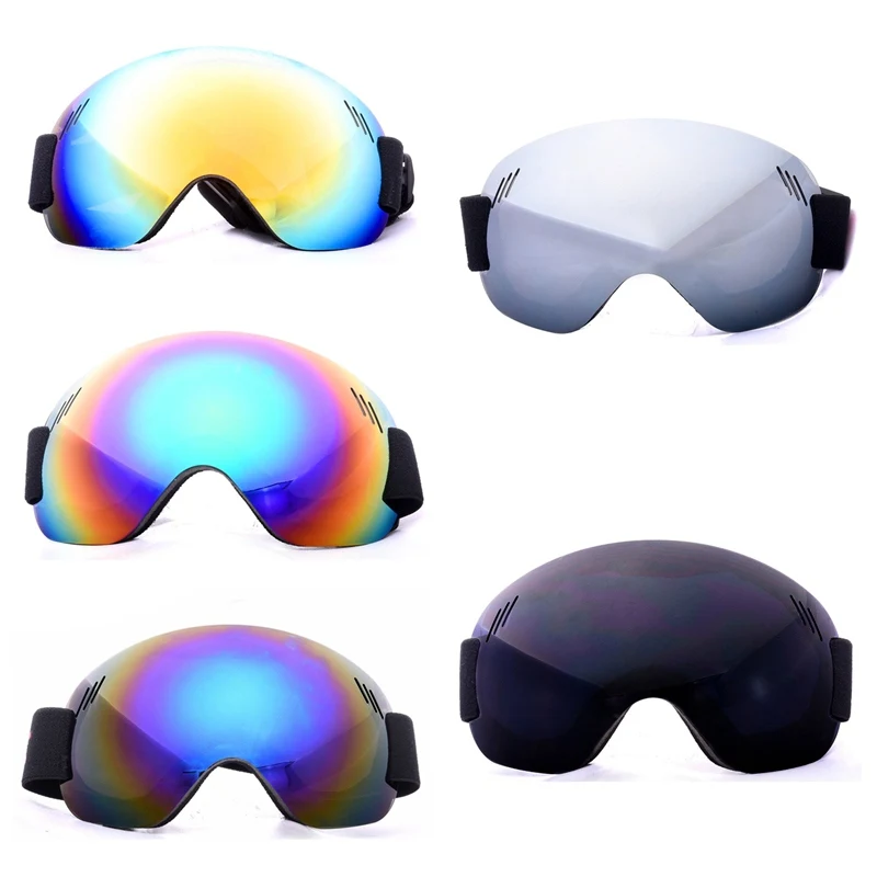 Уличные лыжные очки для катания на лыжах, сноуборде, мужские и женские противотуманные очки с защитой от ультрафиолета, сферические линзы, безрамные снежные велосипедные очки