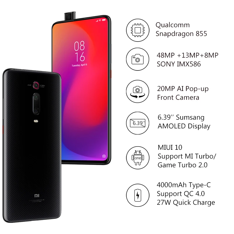 В наличии Глобальная версия Xiaomi mi 9T Pro Red K20 pro 6GB 128GB Snapdragon 855 смартфон 48 МП Тройная