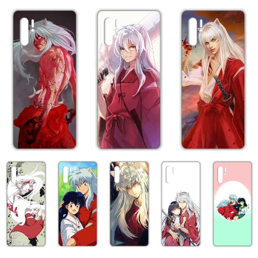 Аниме Inuyasha чехол для телефона HUAWEI p 8 9 10 20 30 40 P pro Smart 2017 2019 Z lite Прозрачный Бампер