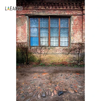 

Laeacco Grunge Old Brick Wall Window Scenes Portrait Custom Photographic Backgrounds For Photography Backdrops For Photo Studio