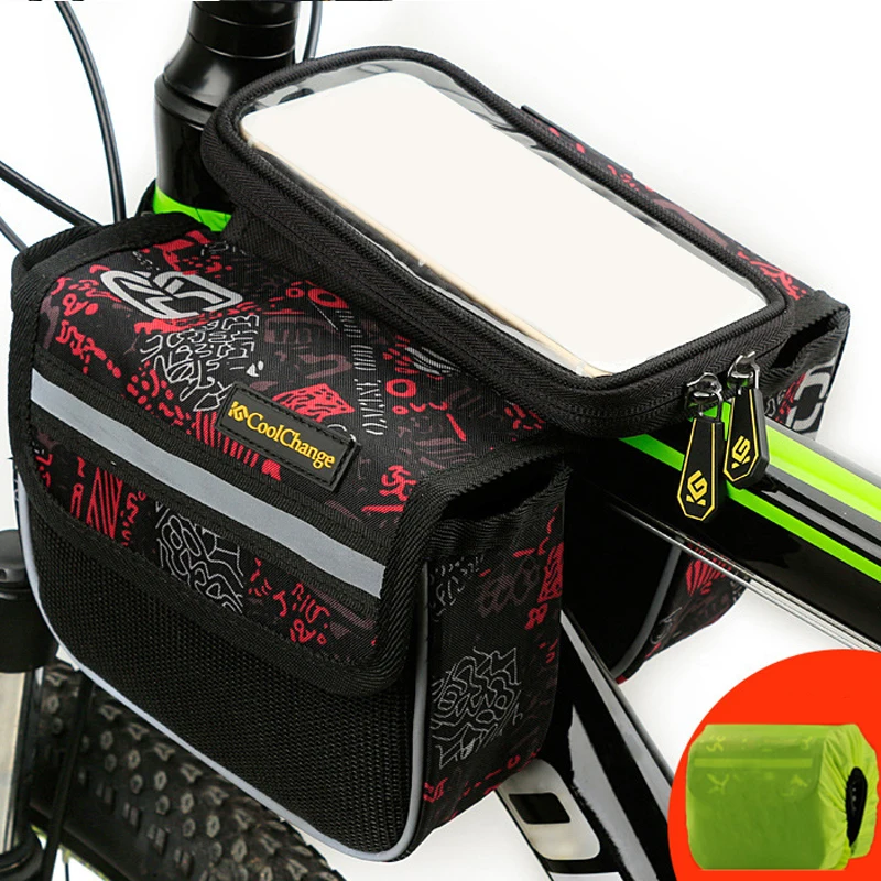 MTB для велосипедов, мотоциклов передняя рама сумка Труба двуспальная кровать сумка для мобильного телефона ездовая Сумка водонепроницаемая крышка экран сенсорный Топ телефон сумка