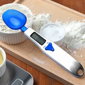 

Stainless steel 0.1g electronic measuring spoon scale kitchen scale with metal handle, spoon, three spoons, baked goods