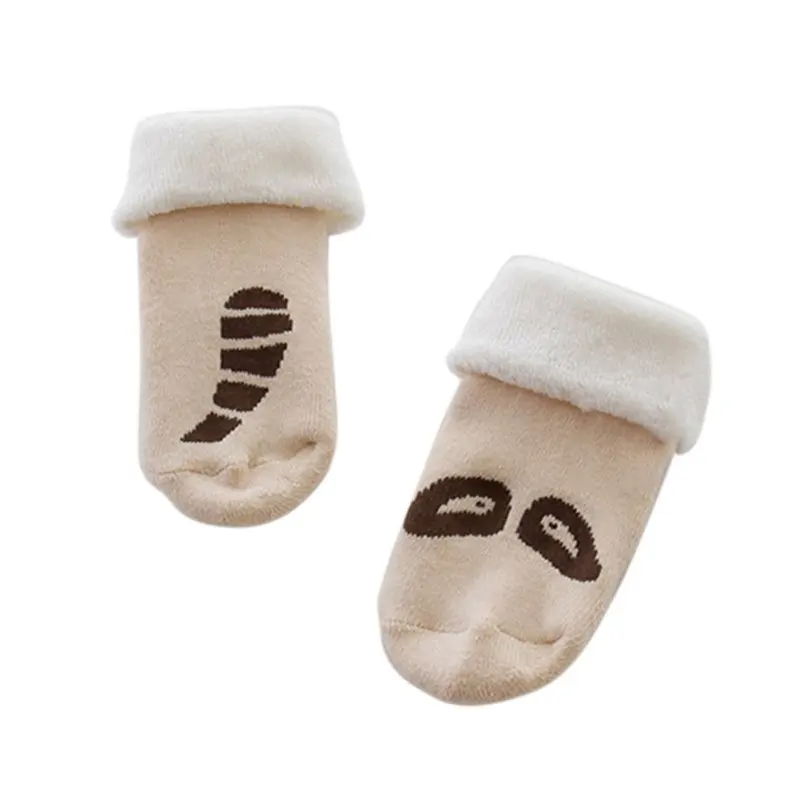 Newborn Baby Warm Soft Boots Socks Girls And Boys Kid Agaric Trim Cuffs Sock - Цвет: M