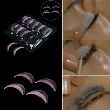

5 Pairs/Pack Silicone Eyelash Curler Permanent Perm Curling Root Lifting False Fake Eyelash Shield Pad Eyelash Assistant