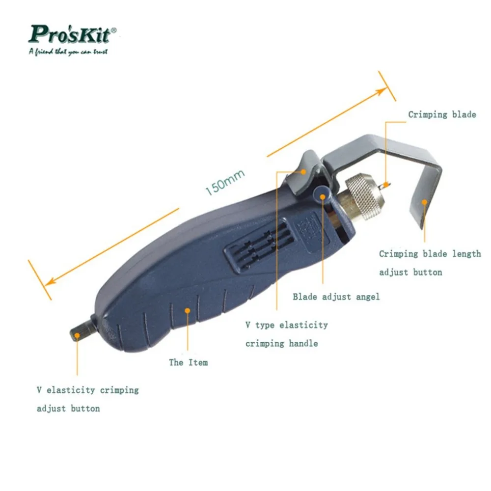 Proskit 8PK-325B кабельный резак для зачистки проводов обжимной инструмент для зачистки многофункциональные автоматические плоскогубцы