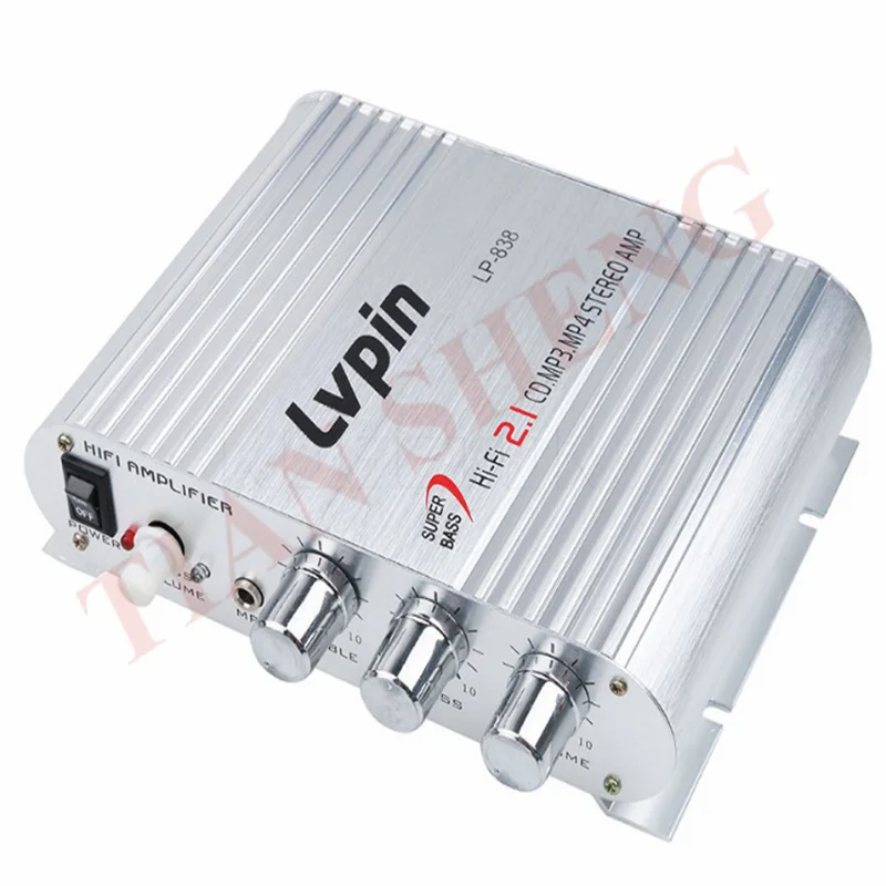 Lepy LP-838 LP838 мини Hi-Fi 2,1 усилитель звука для автомобиля 12V 20 Вт* 2 MP3 MP4 автомобильный стереоплеер Авто звуковой сабвуфер усилитель