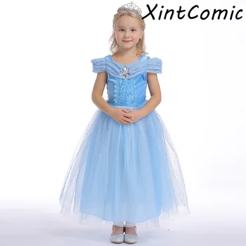 

Elsa Dresses Elsa Princess Costumes Dress for Girls Party Vestidos Cosplay Queen Fantasia Kids Girls
