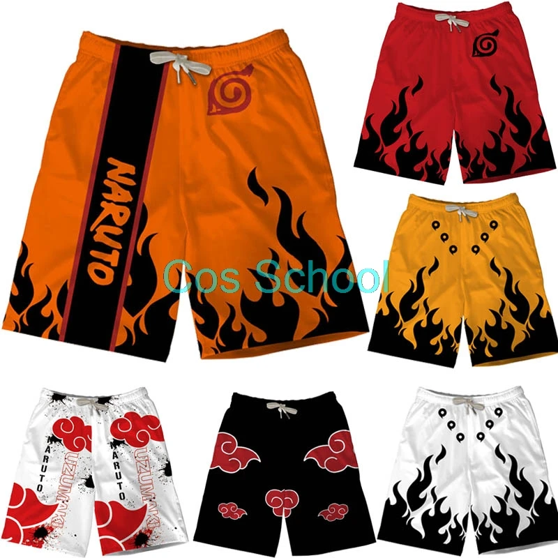 Шорты Cos школьные для косплея удзумаки Наруто пляжные шорты Итачи учихи из аниме