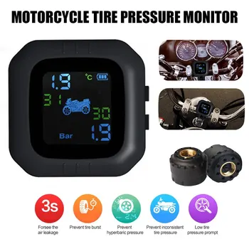 

M3 Waterproof Motorcycle Tire Pressure Monitoring System TPMS External Sensor LCD Display High Precision Tire Pressure Alarm