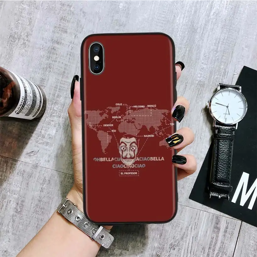 Черный чехол-накладка для телефона tv La Casa de papel для Apple IPhone 11 Pro XS MAX XR 7 8 6 6S Plus X 10 Ten 5 5S SE Coque Shell