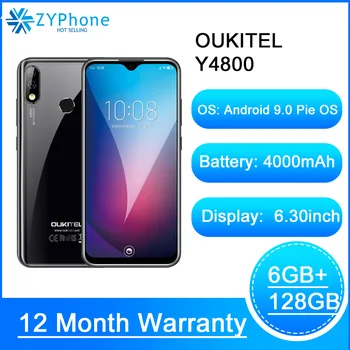 Перейти на Алиэкспресс и купить OUKITEL Y4800 6G Оперативная память 128G Встроенная память Смартфон Android 9,0 6,3 дюйм19,5: 9 FHD Восьмиядерный Мобильный Телефон идентификатор отпечатка пальца...