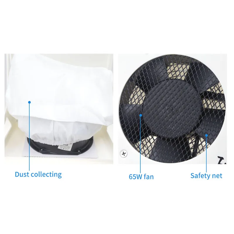 Billige 65W Starke Einstellbare Geschwindigkeit Nagel Staub Kollektor Für Nagel Staubsauger Für Maniküre Werkzeug Vakuum Saug Nail art Ausrüstung werkzeug