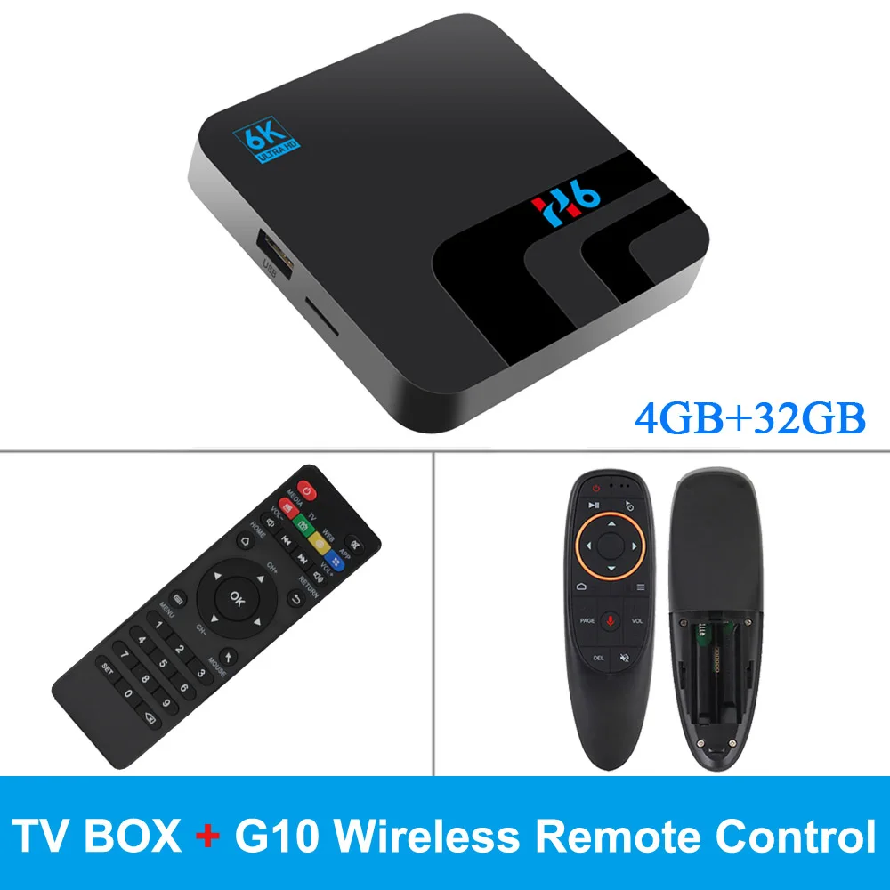 Add G10 Keyboard H6 Android 9,0 Смарт ТВ приставка 4 ГБ/32 ГБ 2,4G WiFi приставка Allwinner H6 UHD 4K медиаплеер 6K HDR 100M USB3.0 H.265 VP9 - Цвет: Add G10 Keyboard
