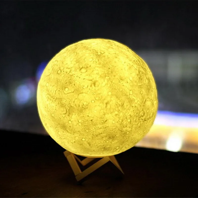 3D Луна ночник печать простая личность лампа-Луна украшения дома подарки