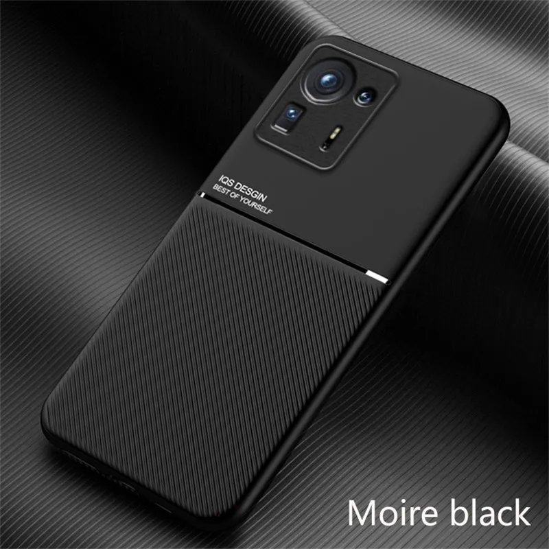 For Xiaomi Mi Mix 4 Case Leather Magnetic Car Holder Plate Phone Case For Xiaomi Mix 4 Mi Mix4 Soft Silicone Bumper Back Cover