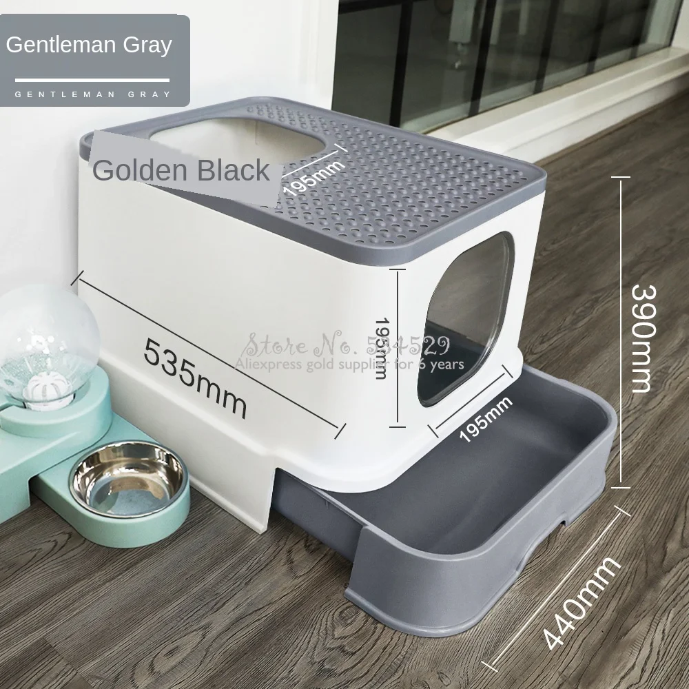 Cheap Fully Enclosed Cat Litter Box Large Anti-spatter Drawer Top Into Cat Toilet Deodorization Cat Supplies Cheap Fully Enclosed Cat Litter Box Large Anti-spatter Drawer Top Into Cat Toilet Deodorization Cat Supplies