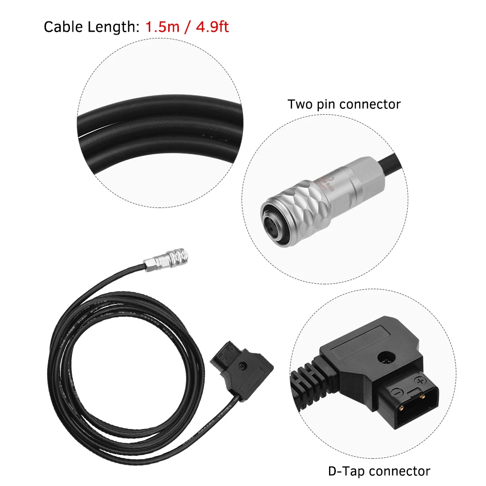 Andoer D-Tap для BMPCC 4K 2 булавки блокировки Мощность кабель для sony V-Mount Anton Bauer Gold Mount Батарея для карман Кино Камера 4K