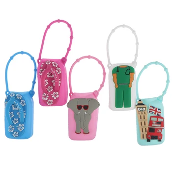 

50ML Silicone Cute Cartoon Mini Hand Sanitizer Disposable No Clean Detachable Cover Travel Portable Safe Gel