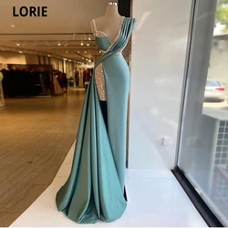Sparkly Beaded Mermaid Prom Dresses V Neck Crystal Dubai Glitter Robe De Soiree Arabic Evening Dress Women Party Gowns Vestidos