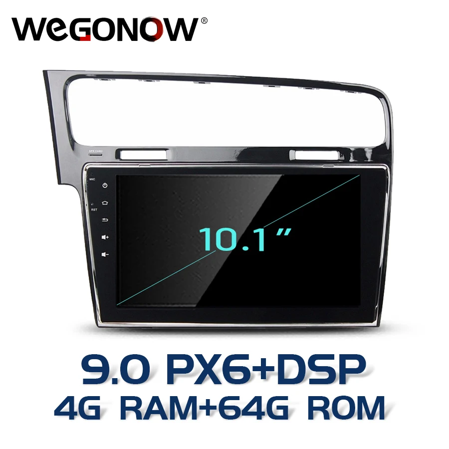 Автомобильный DVD плеер PX6 DSP TDA7851 Android 10 0 для VW Golf 7 2013 2014 5 2015 64 Гб ПЗУ 8 ядер GPS карты RDS