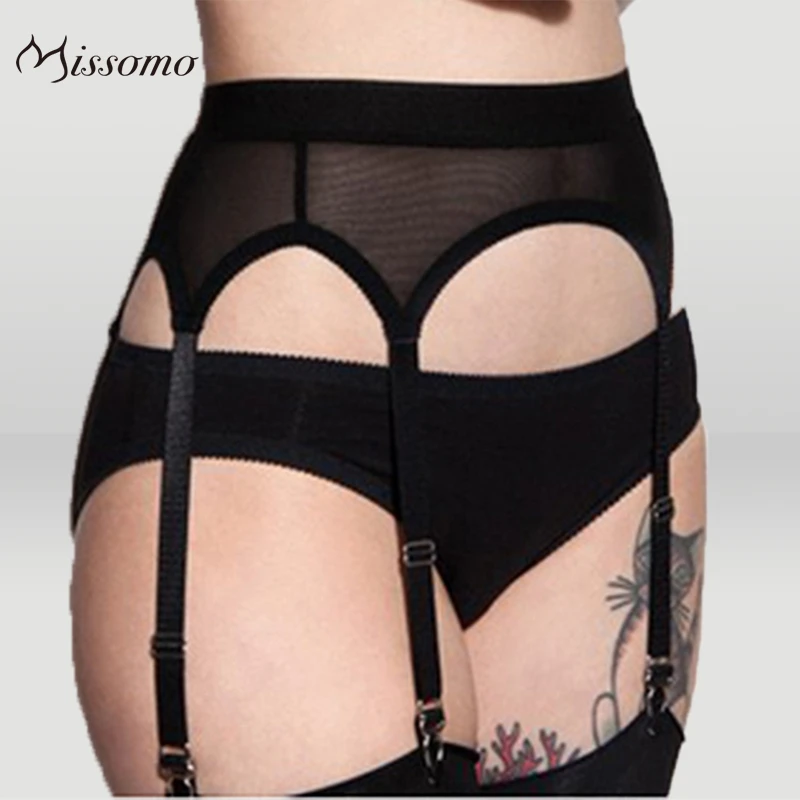

Missomo 2019 New Fashion Women Sexy Perspective Mesh Openwork Solid Color Comfortable Panty