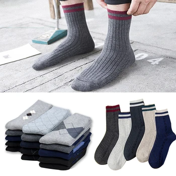 

2Pairs/Lot 2019 Men Winter Socks Warm Casual Business Dress Men Crew Cotton Socks Long Breathable Spring Autumn Socks for Man