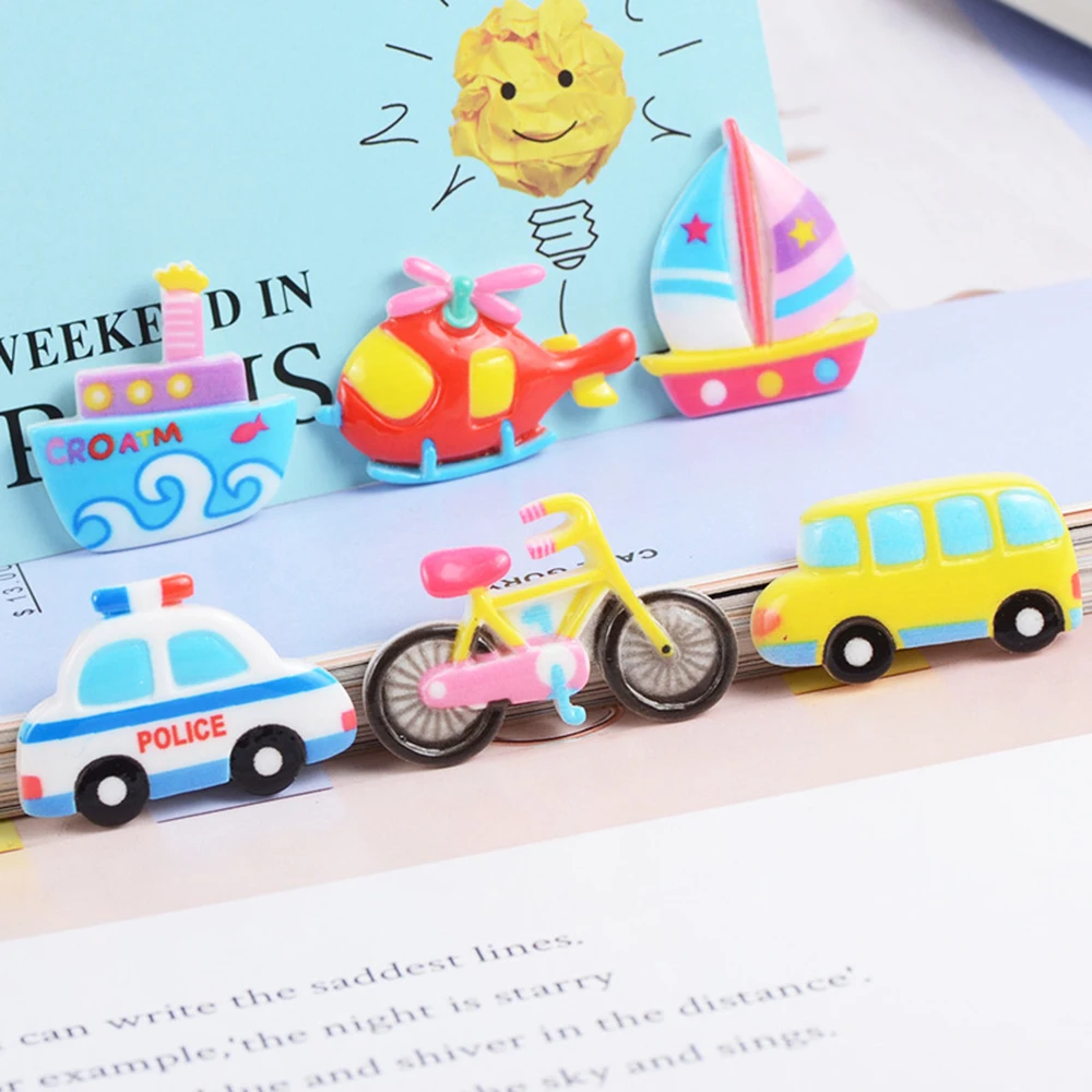 

10 Pcs Resin Accessories Transportation Slime Clay Charm Filling Accessories Kids Toy Personality Handmade DIY Accessories