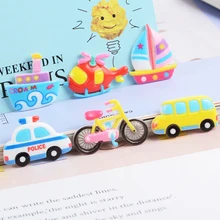 10 Pcs Resin Accessories Transportation Slime Clay Charm Filling Accessories Kids Toy Personality Handmade DIY Accessories