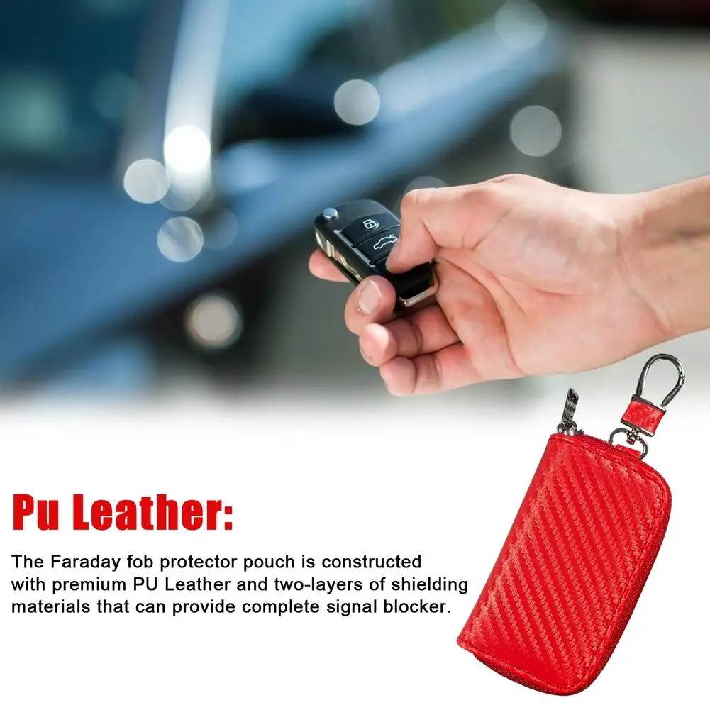 Car Key Pouch Case Bag Automobiles Antitheft Signal Blocker Faraday