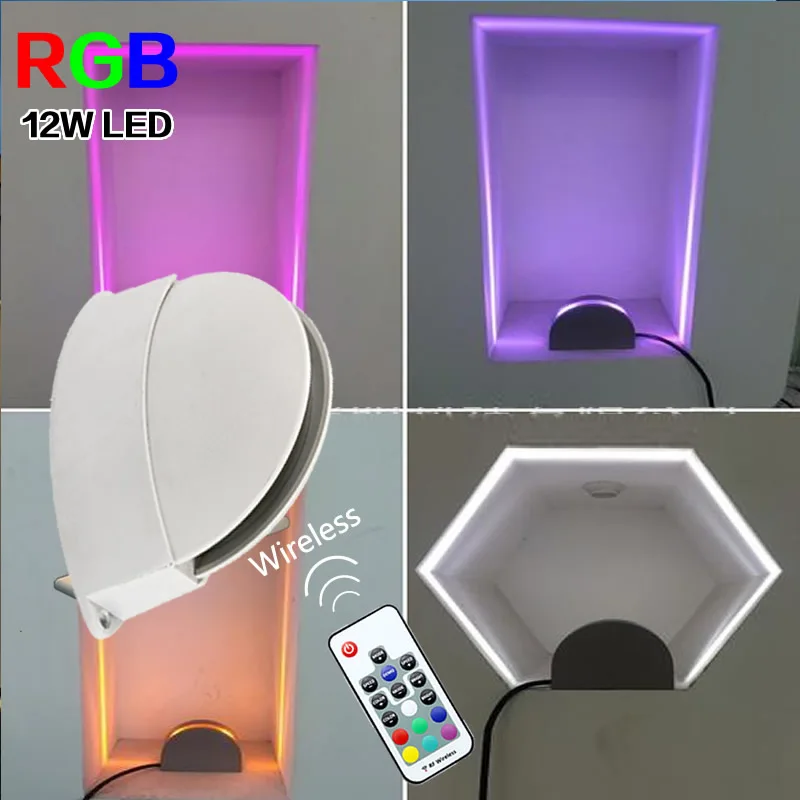12W LED wall light windows sill lighting Decorative lights 110V-220V RGB/Warm white/Pink/Green/Blue/Yellow outdoor indoor wall light fixture