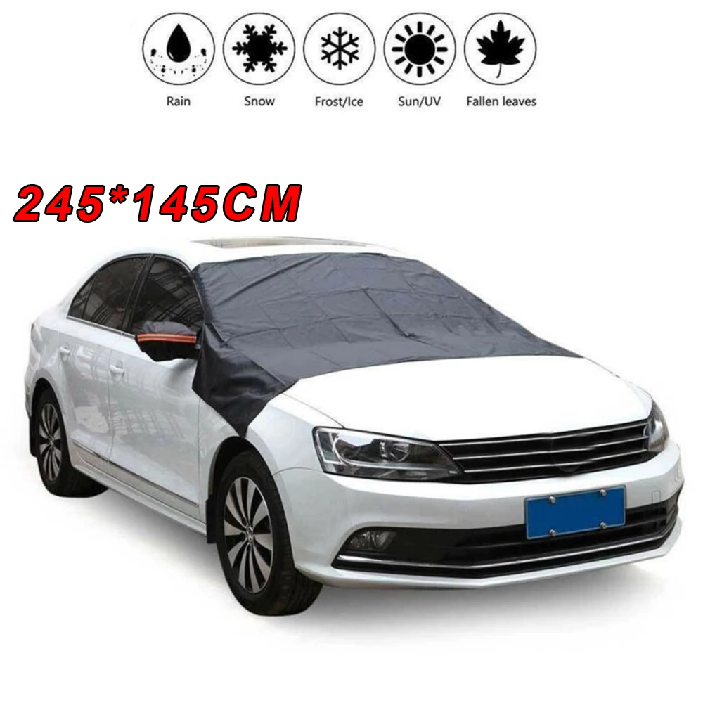 

1pc Car Auto Black Windshield Sunshade Winter Snow Rain Dust Protective Cover