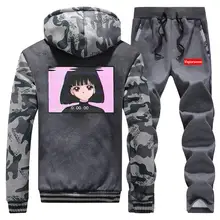 *#Best Price Anime Vaporwave Thick Jacket+Pant 2 PC Sets Men Fashion Sweatshirt Oversize Winter Hoodies Sad Girl Retro Japanese Streetwear *#Best Price Anime Vaporwave Thick Jacket+Pant 2 PC Sets Men Fashion Sweatshirt Oversize Winter Hoodies Sad Girl Retro Japanese Streetwear
