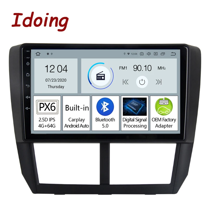 

Idoing PX6 Android 11 Auto Radio Player For Subaru Forester 3 SH WRX XV 2007-2014 GPS Navigation Carplay Head Unit Plug And Play