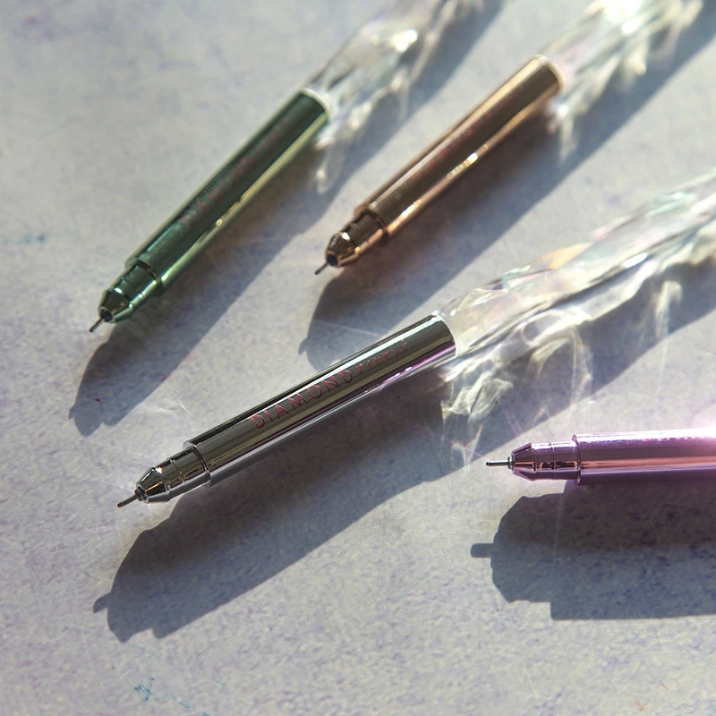 Блестящая кристальная гелевая ручка carat in love, полностью игольчатые нейтральные ручки, канцелярские принадлежности для офиса, школы, студенческие принадлежности, чехол-карандаш, шариковая ручка