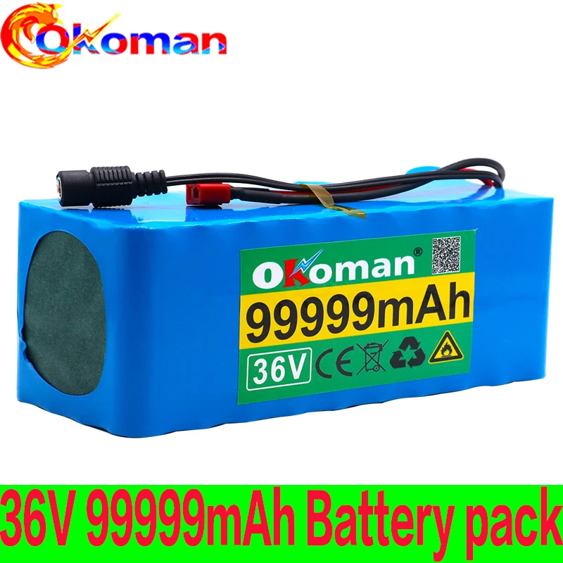 Оригинальный аккумулятор 10S4P 36 В 99.999Ah 1000 Вт Аккумулятор для электрического