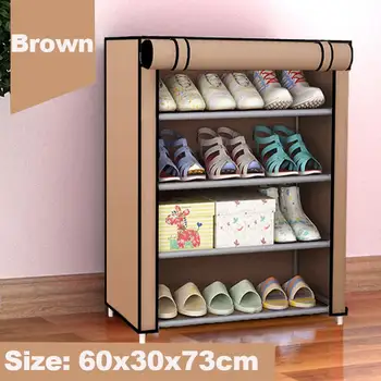 

5 Layers Cloth Fabric Storage Shoes Rack Combination Shoe Cabinet Folding Dust-proof Shoe Shelf Dustproof Shoe Storage Rack