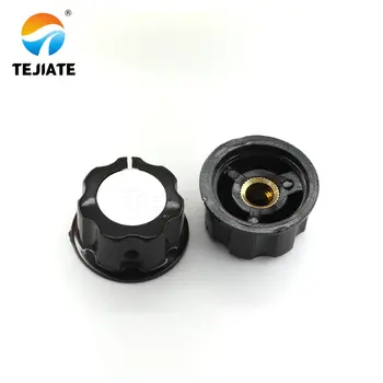

10pcs MF-A03 Potentiometer Knob Cap Inner 6.35mm 15x28mm Rotary Switch Bakelite Knob for RV24 3590S WHT118 WX050