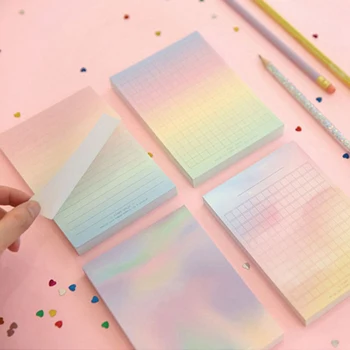 

Rainbow Northern Europe Memo Pad Paper Sticky Notes Notepad Stationery School Supplies Material