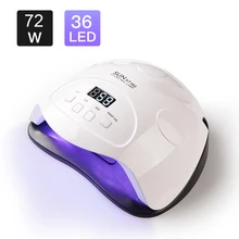 Обновленная УФ-лампа SUN X7 Plus, 36LED лампа для ногтей, 72 Вт, Сушилка для ногтей, солнечный светильник для маникюра, гелевая лампа для ногтей, сушка для гель-лака, дизайн ногтей
