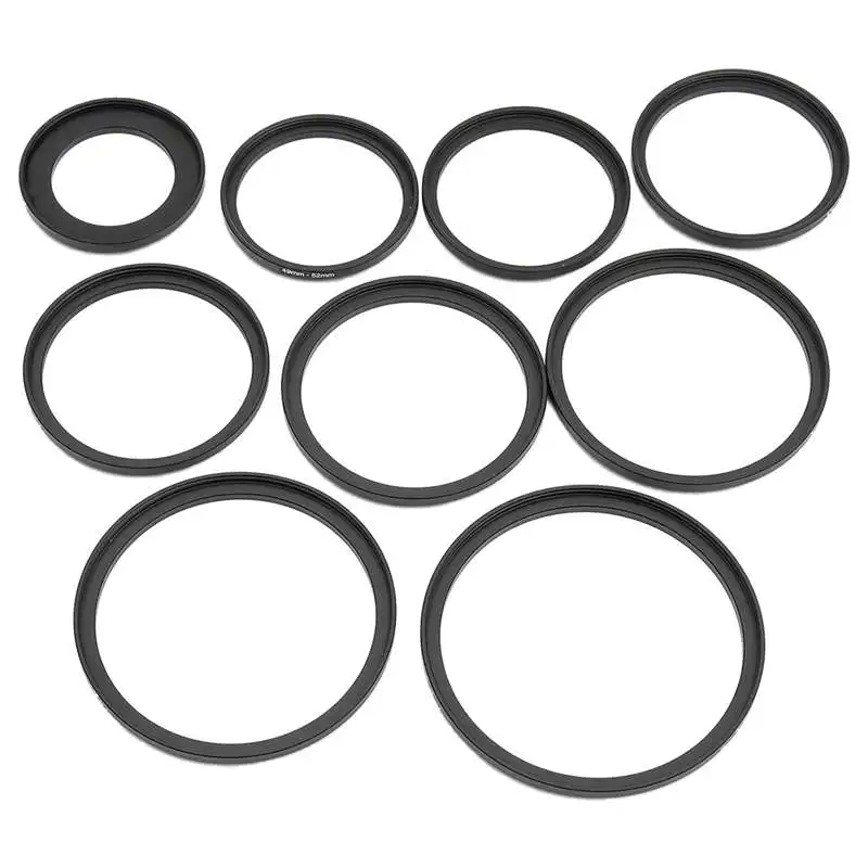 18Pcs Lens Filter Ring Adapter Step Up Down 37-82mm Set For Canon Nikon Camera