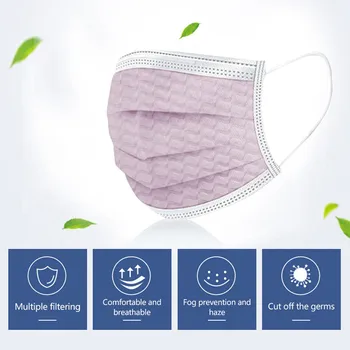 

Adult's 50pcs In stock Fast delivery Disposable mouth protective face mask Adult use Three-layer meltblown cloth mondkapjes