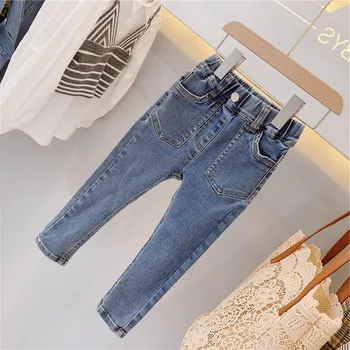 

Kids Jeans 2 3 4 5 6 Years Korean Fashion Thicken For Girl Thicken Warm Pants For Girls Toddler Baby Denim Pants Child Trousers