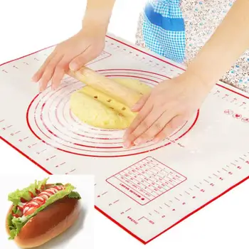 

Kitchen Cooking Gadgets Pastry Tableware Baking Tray Accessories Silicone Gasket Pizza Dough Non-stick Bar Making Tools
