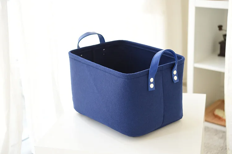 Blue 39x29x25cm Junejour корзина для хранения мелочей, большая емкость, корзина для белья в спальню, корзина для белья, нижнее белье, для хранения игрушек в гостиной, органайзер для макияжа - Цвет: Blue 39x29x25cm