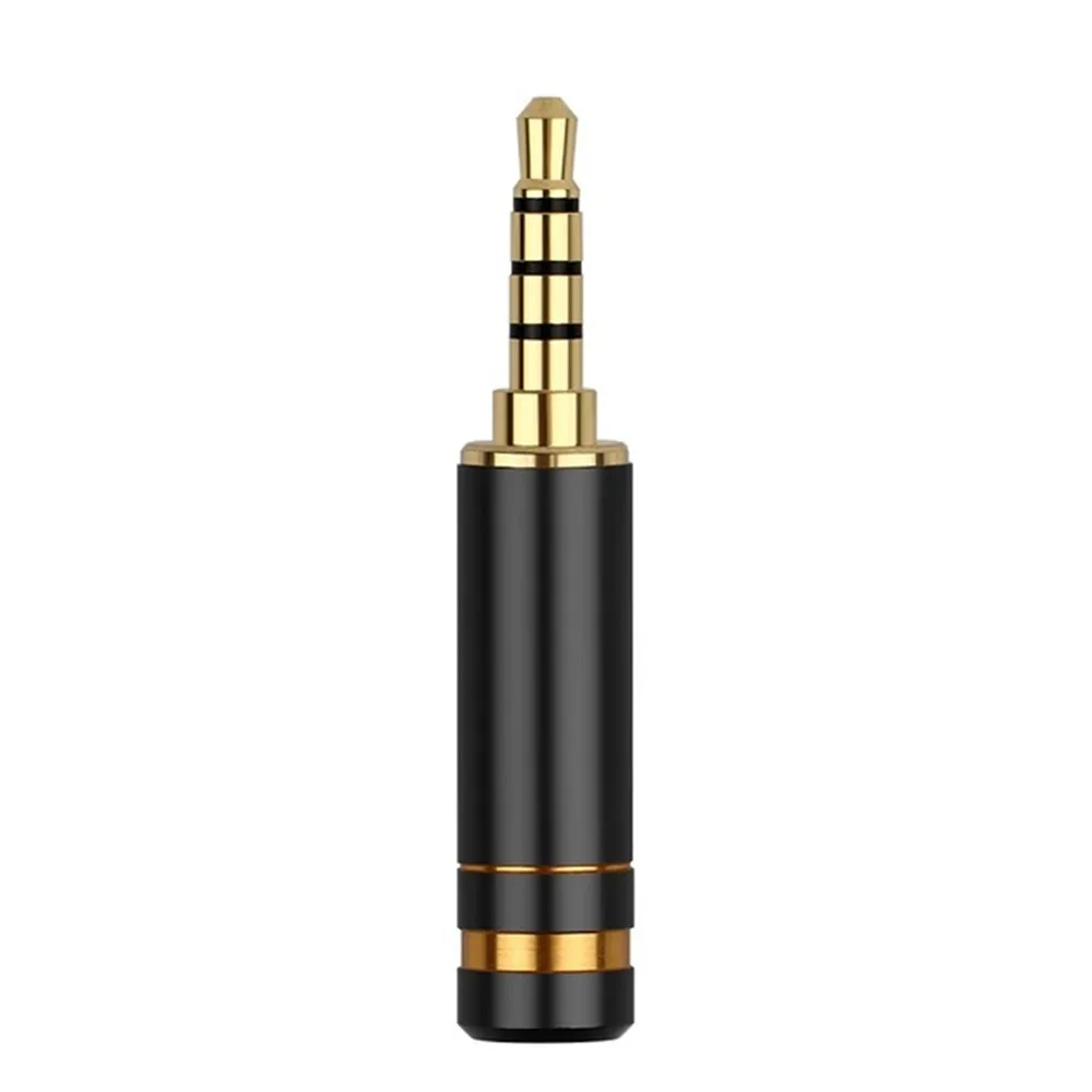 Gold Black 5pcs 5 шт. 3,5 разъем 4-полюсный автоматический мужской аудио разъем Медь золотой адаптер для наушников 3-f-5 мм Plug DIY наушников сбалансированный штекер Hifi - Цвет: Gold Black 5pcs