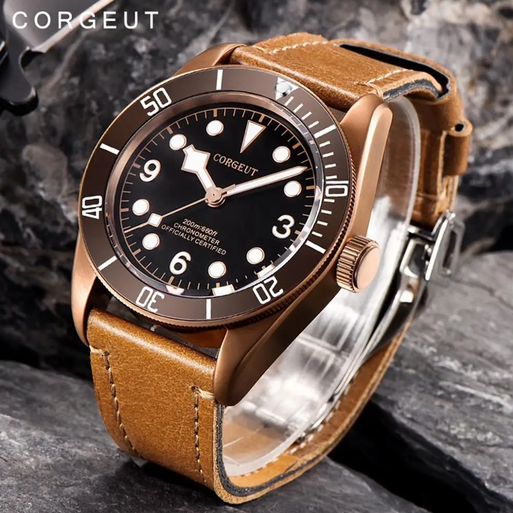 Corgeut мужские часы лучший бренд класса люкс автоматические механические PVD водонепроницаемые мужские часы для плавания мужские s наручные часы Relogio Masculino
