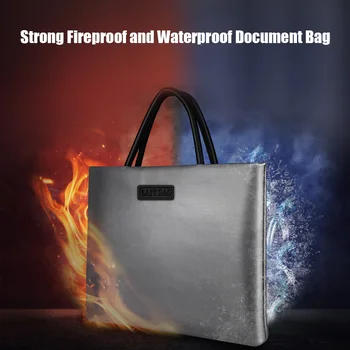 

Fireproof Document Bags Waterproof Liquid Silicone Material Heat Insulation Big Capacity Safe Bag with Zipper