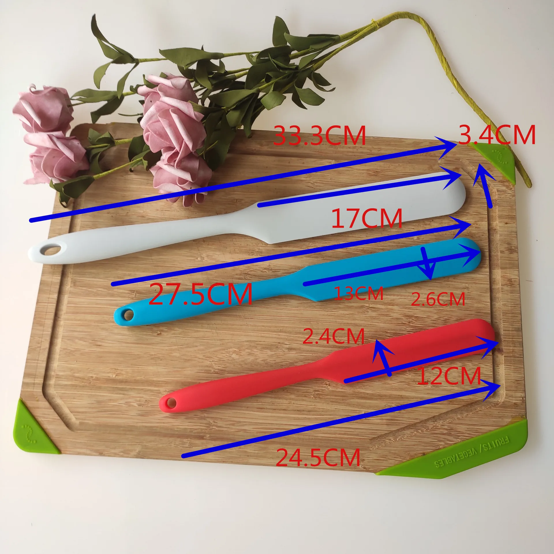 1PC Silicone Spatula Set Heat Resistant Cake Cream Butter Spatulas Mixing Scraper Baking Pastry Tools Kitchen Knife XB 003
