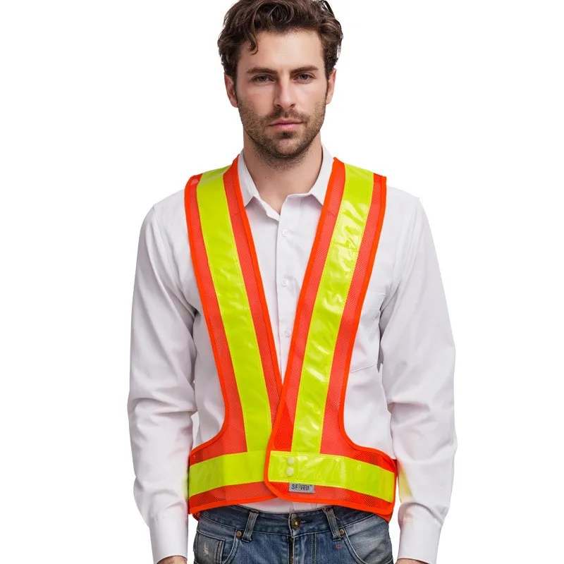 

Reflective V-type vest, vest, riding safety, reflective clothing, road administration, environmental protection lattice